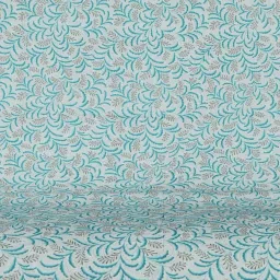 Anaqa by Pantaloons Teal Cotton Bedsheet With 2 Pillow Covers image 3