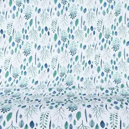 Anaqa by Pantaloons Blue Cotton Bedsheet With 2 Pillow Covers image 3