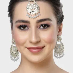 Karatcart Gold-Plated Mirror And Grey Beads Studded-image-30