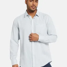 Mettle Sky Blue Cotton Regular Fit Shirt image 1
