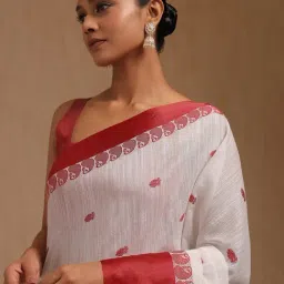 Soch White Cotton Woven Design Saree-image-98