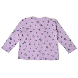 MiArcus Kids Purple & Peach Printed Full Sleeves Top (Pack Of 2) image 3