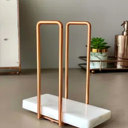 Mason Home Imperial Napkin Holder - White & Rose Gold image 1