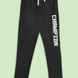 Pantaloons Junior Maroon & Black Cotton Printed Trackpants image 3