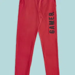 Pantaloons Junior Yellow & Red Cotton Printed Trackpants image 3