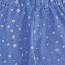 Pantaloons Junior Navy Cotton Printed Leggings image 3