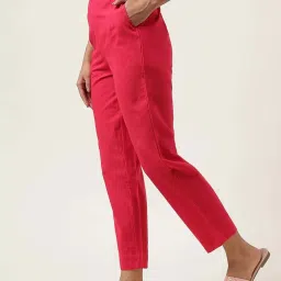 Fabindia Fuchsia Cotton Pants image 3