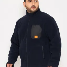 Club York Navy Regular Fit High Neck Plus Size Sweatshirt image 3