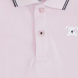 Pantaloons Baby Pink Cotton Regular Fit Polo T-Shirt image 3