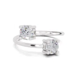 Sparkles 14K (585) White Gold Lab Grown Diamond 0.8 Ct Twirl of Light Promise Ring-picture-15