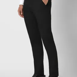Peter England Black Slim Fit Trousers image 3