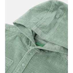 United Colors of Benetton Kids Boy's Regular Fit Hooded Neck Ribbed Shacket image 3