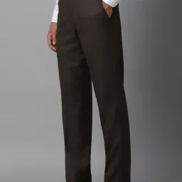 Louis Philippe Brown Regular Fit Trousers image 3