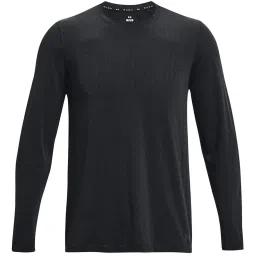 Under Armour Black Muscle Fit Self Pattern Sports T-Shirt image 3