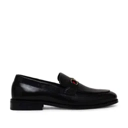 Ezok Men's Black Casual Loafers-image-4