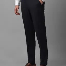 Allen Solly Navy Slim Fit Trousers image 3