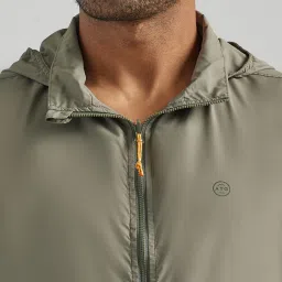 ATG By Wrangler Olive Regular Fit Hooded Reversible Jacket image 3
