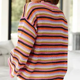 HERE&NOW Women Striped Pullover image 5