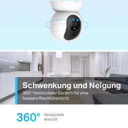 TP-LINK Tapo C210P2 360D 3MP 2K 2304 Full HD 1296P Smart Wi-Fi Security Camera, Pack of 2 (White) image 3