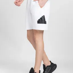 adidas White Regular Fit Future Icons Badge Sports Shorts image 3