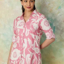 Melange by Lifestyle Pink Printed Kurti image 1
