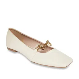 Forever Glam by Pantaloons Women's Beige Mary Jane Shoes image 3