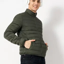 celio celio* Green Regular Fit Puffer Jacket image 3