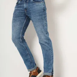 celio celio* Blue Slim Fit Lightly Washed Jeans image 3