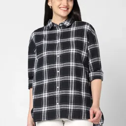 VASTRADO Black Chequered Shirt image 1