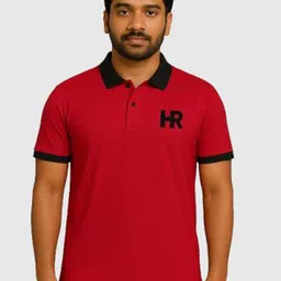 HIRRUX Polo Collar Applique Regular Fit T-shirt image 1