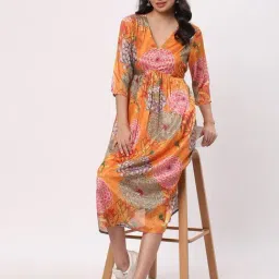 R&B Multicolor Polyester Printed Fit and Flare Kurta image 4