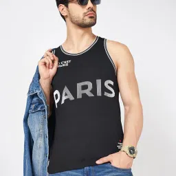 SF Jeans by Pantaloons Black Cotton Loose fit Vests image 1