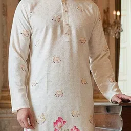SZN Men Floral Printed Floral Kurta image 3