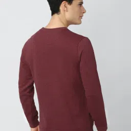 Peter England Maroon Slim Fit Printed SweatShirt image 2