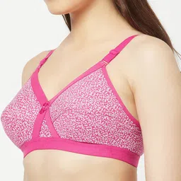 T.T. Pack Of 2 Floral Printed Full Coverage Cross Belt T-shirt Bras With All Day Comfort image 4