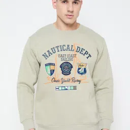 Duke Beige Regular fit Printed Sweatshirt image 1