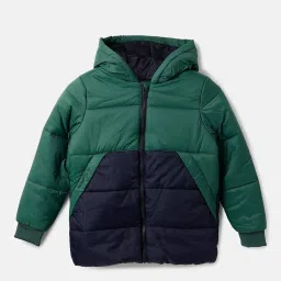 United Colors of Benetton Kids Multicolor Color Block Full Sleeves Jacket image 1