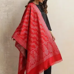 true browns TrueBrowns Red Woven Stole image 1