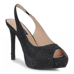 Nine West Women's Black Sling Back Stilettos-image-73
