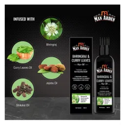 Man Arden Bhringraj & Curry Leaves Hair Oil - 100 ml image 5