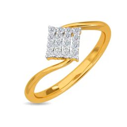 Kisna Diamond & Gold Jewellery Richie 14k (585) Diamond & Gold Ring For Women-picture-31