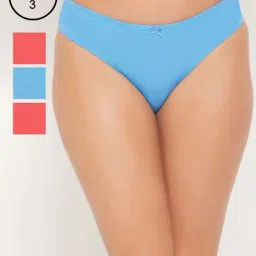 Clovia Cotton Pack of 3 Low Waist Thong with Inner Elastic-picture-24