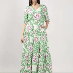 Vero Moda Kelly Green Printed Casual Dress-image-33