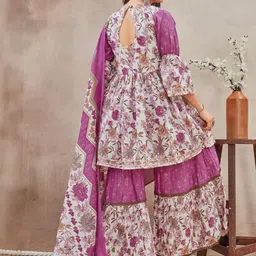 BAMSOM WEAR Women Self Design Viscose Rayon Kurta Sets With Dupatta image 5