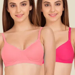 Tweens Peach & Pink Padded Bra (Pack Of 2) image 1
