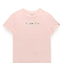 Tommy Hilfiger Girls Pink Solid Regular Fit T-Shirt-picture-12