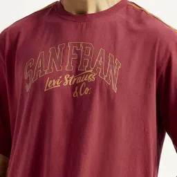 Levi's Maroon Cotton Loose Fit Logo Printed Co-Ord Set image 5