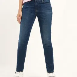 Levi's 724 Dark Blue Cotton Slim Fit Jeans-image-6