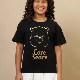 Kidsville Girls Black Cotton Printed T-Shirt-image-17