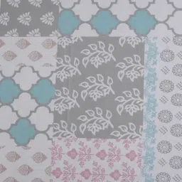 Maspar Lennon Aqua Cotton Floral 144 TC Single Flat Bedsheet with 1 Pillow Case image 5